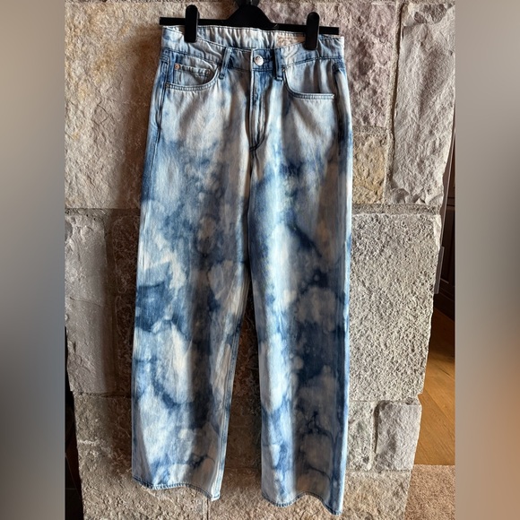 rag & bone Denim - rag & bone Relaxed Tie-Dye Jeans in Light and Dark Blue